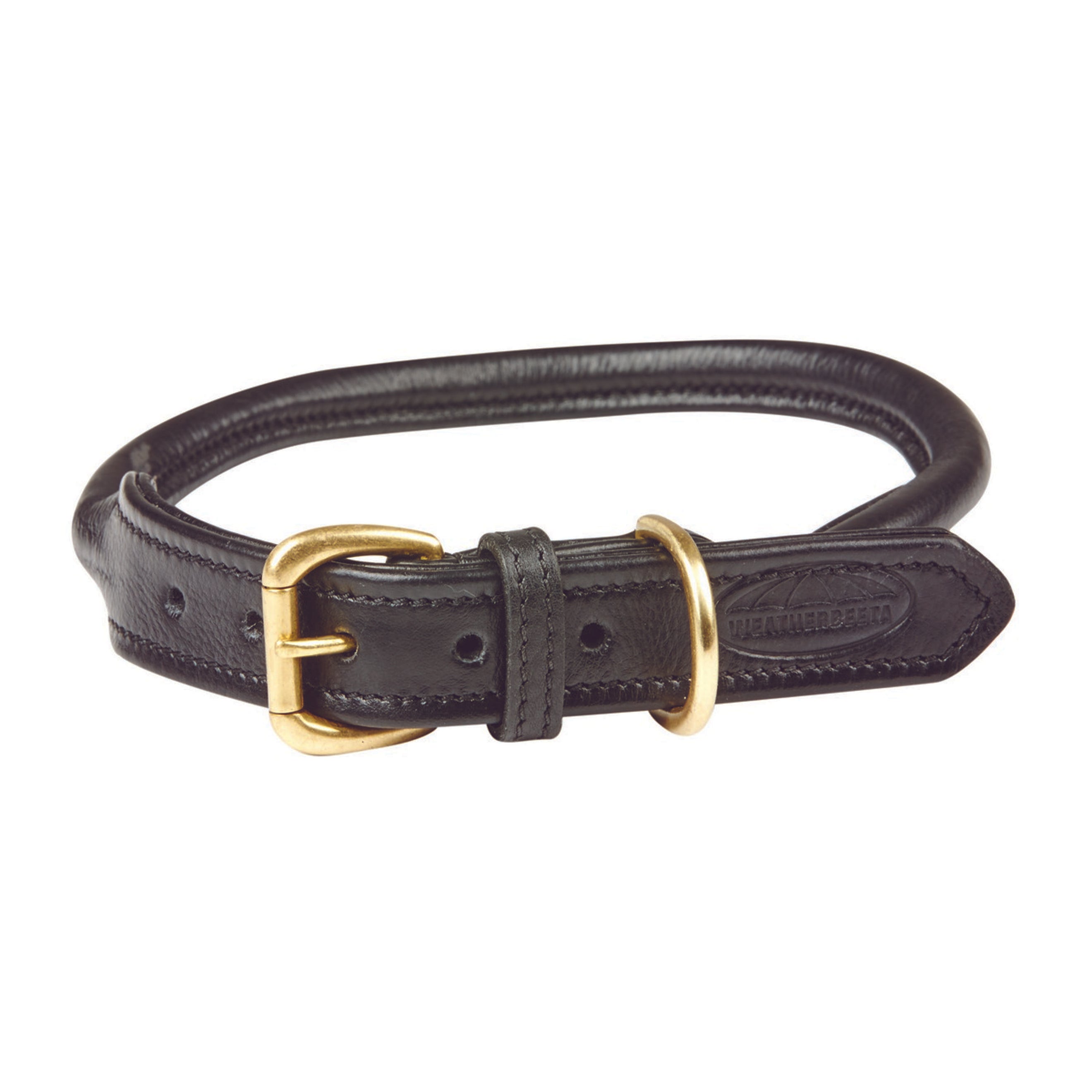 WeatherBeeta Dog Collar Rolled Leather Schwarz WeatherBeeta Dog Collar Rolled Leather Schwarz