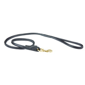 Weatherbeeta Dog Lead Rolled Leather Schwarz