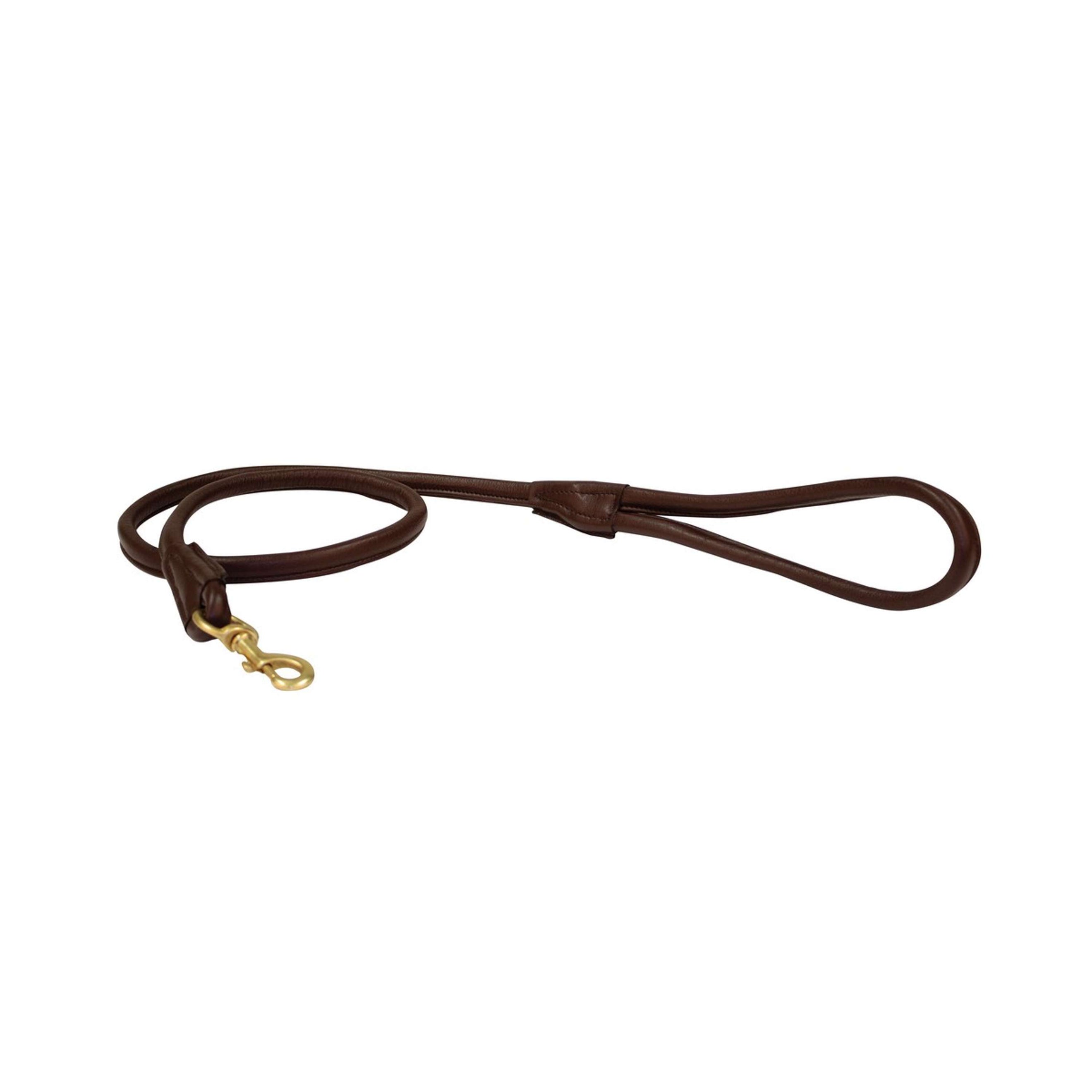 Weatherbeeta Dog Lead Rolled Leather Braun