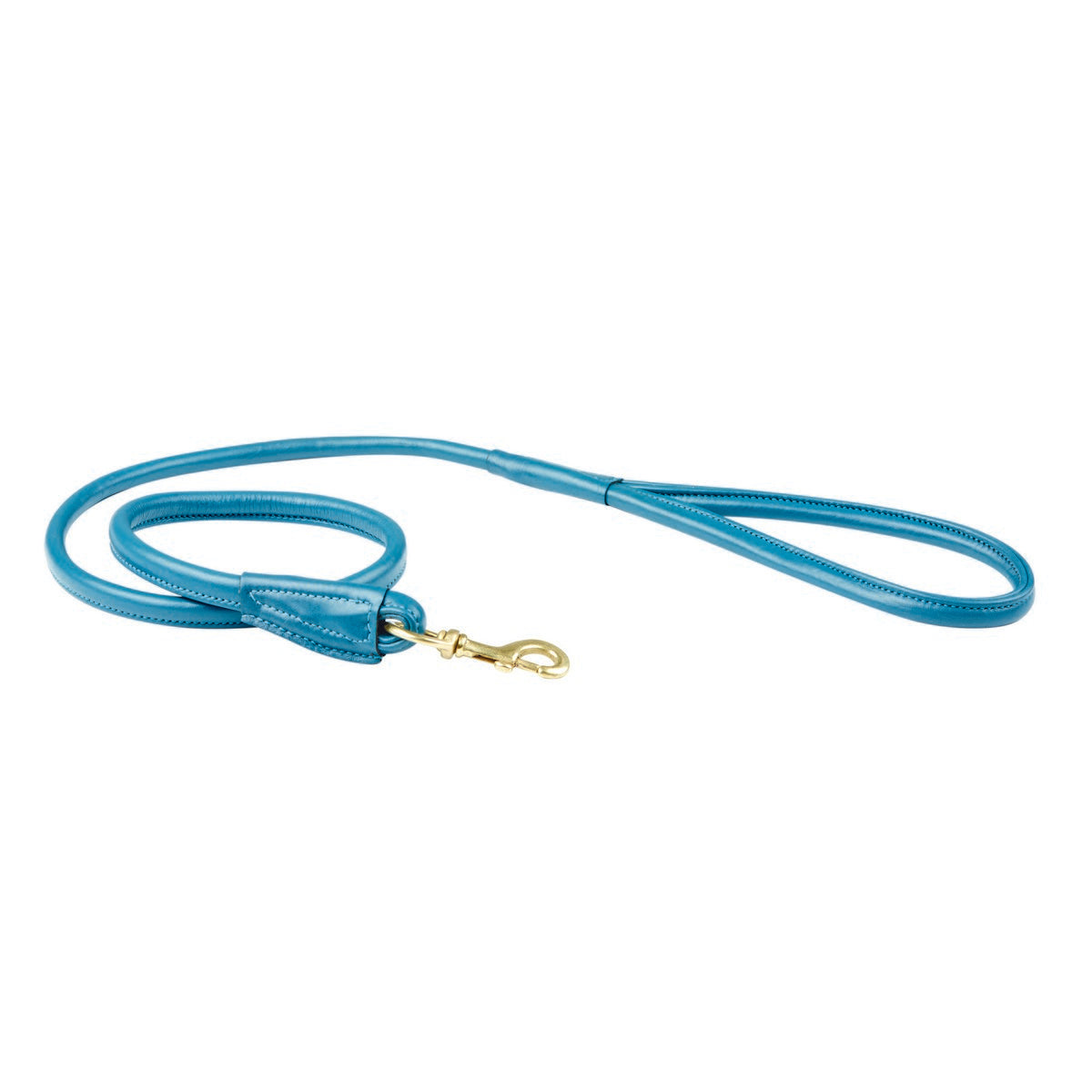 Weatherbeeta Dog Lead Rolled Leather Teal