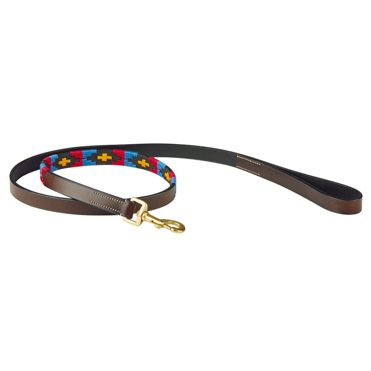 Weatherbeeta Hundeleine Polo Leder Cowdray/Brown/Pink/Blue/Yellow