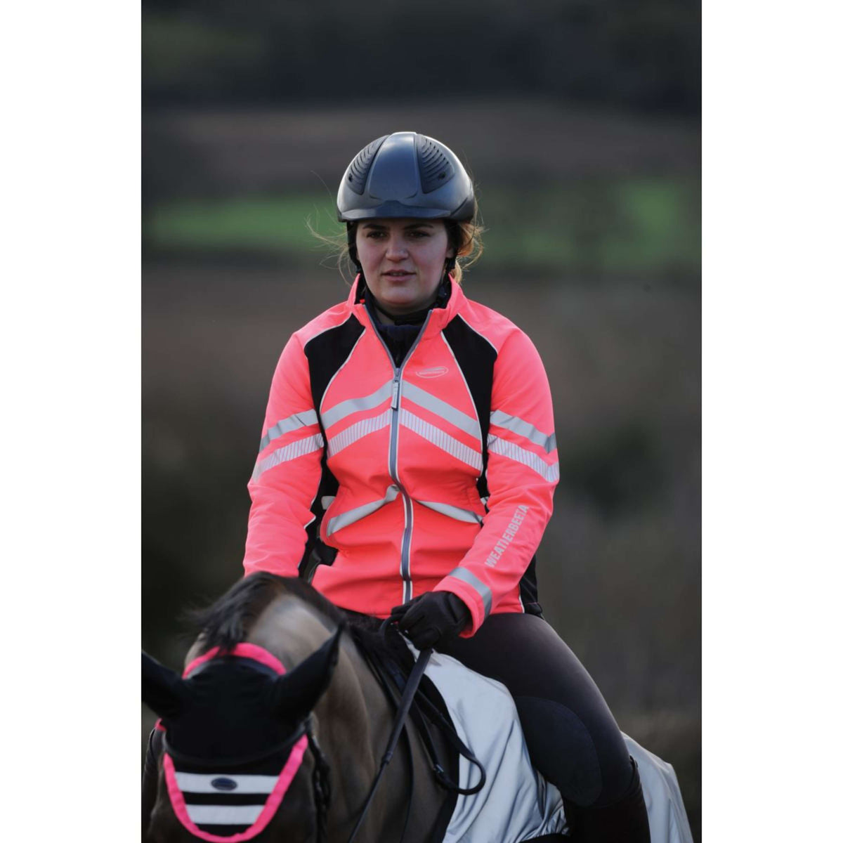 Weatherbeeta Jacke Reflective HiVis Softshell Fleece Gefüttert Rosa