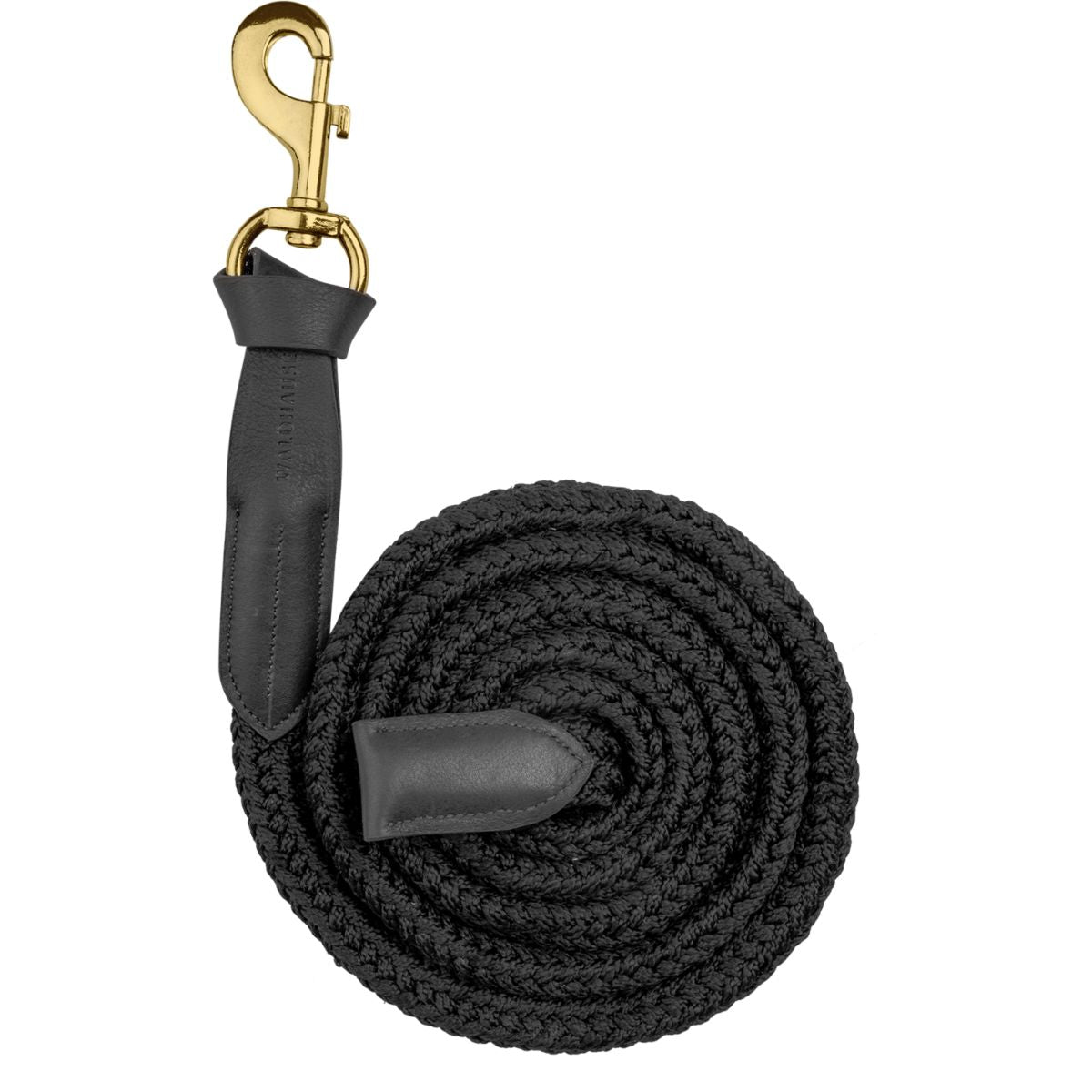 Waldhausen Führstrick Royal mit Karabinerhaken Schwarz