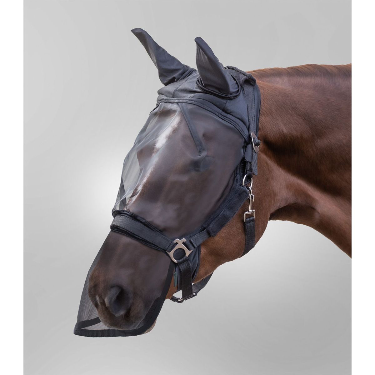 Waldhausen Fliegenmaske Premium Ohren und Nase Schwarz