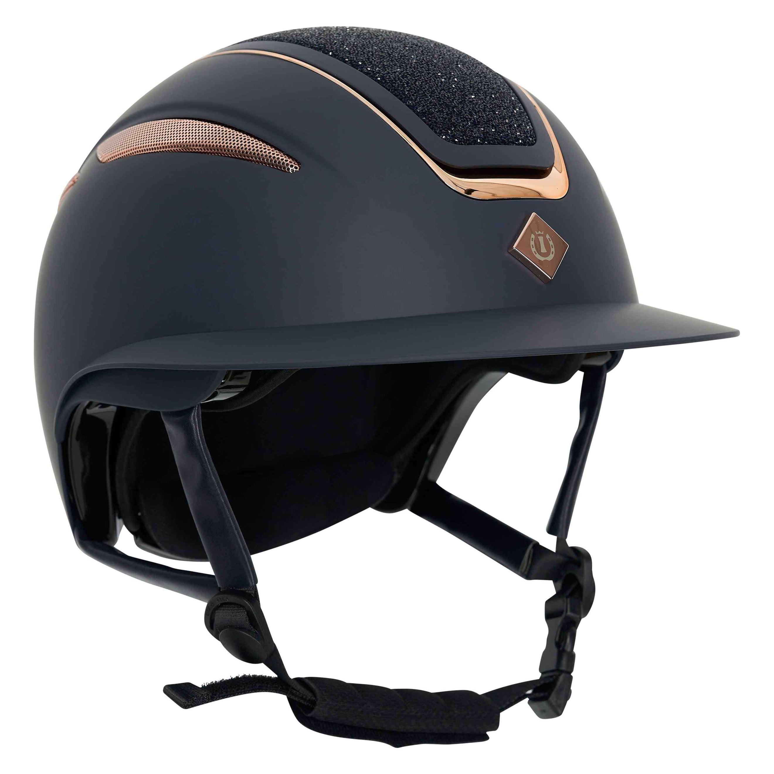 Imperial Riding Reithelm IRHOlania Deluxe Big Visor Navy/Rosegold