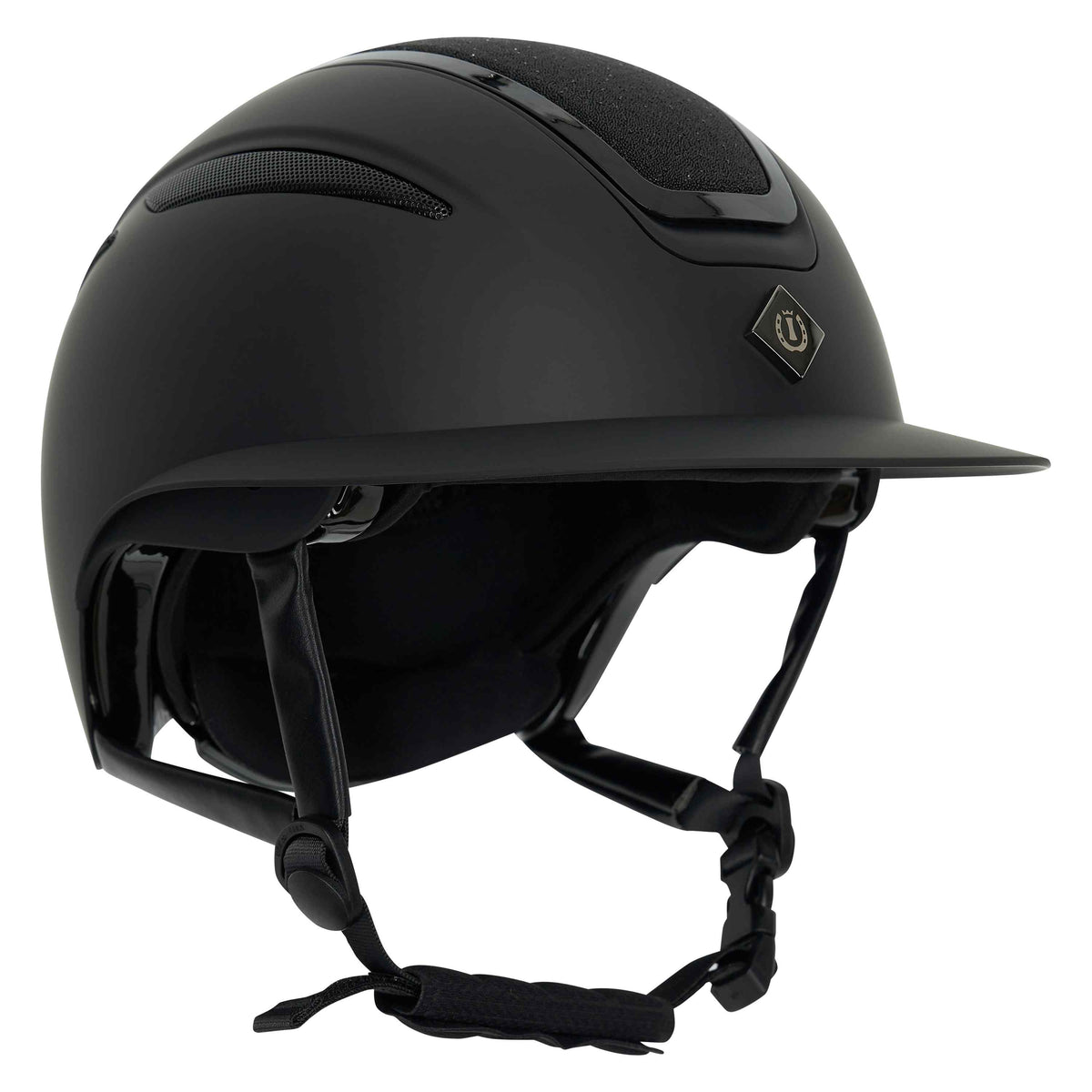 Imperial Riding Reithelm IRHOlania Deluxe Big Visor Schwarz Glitzer