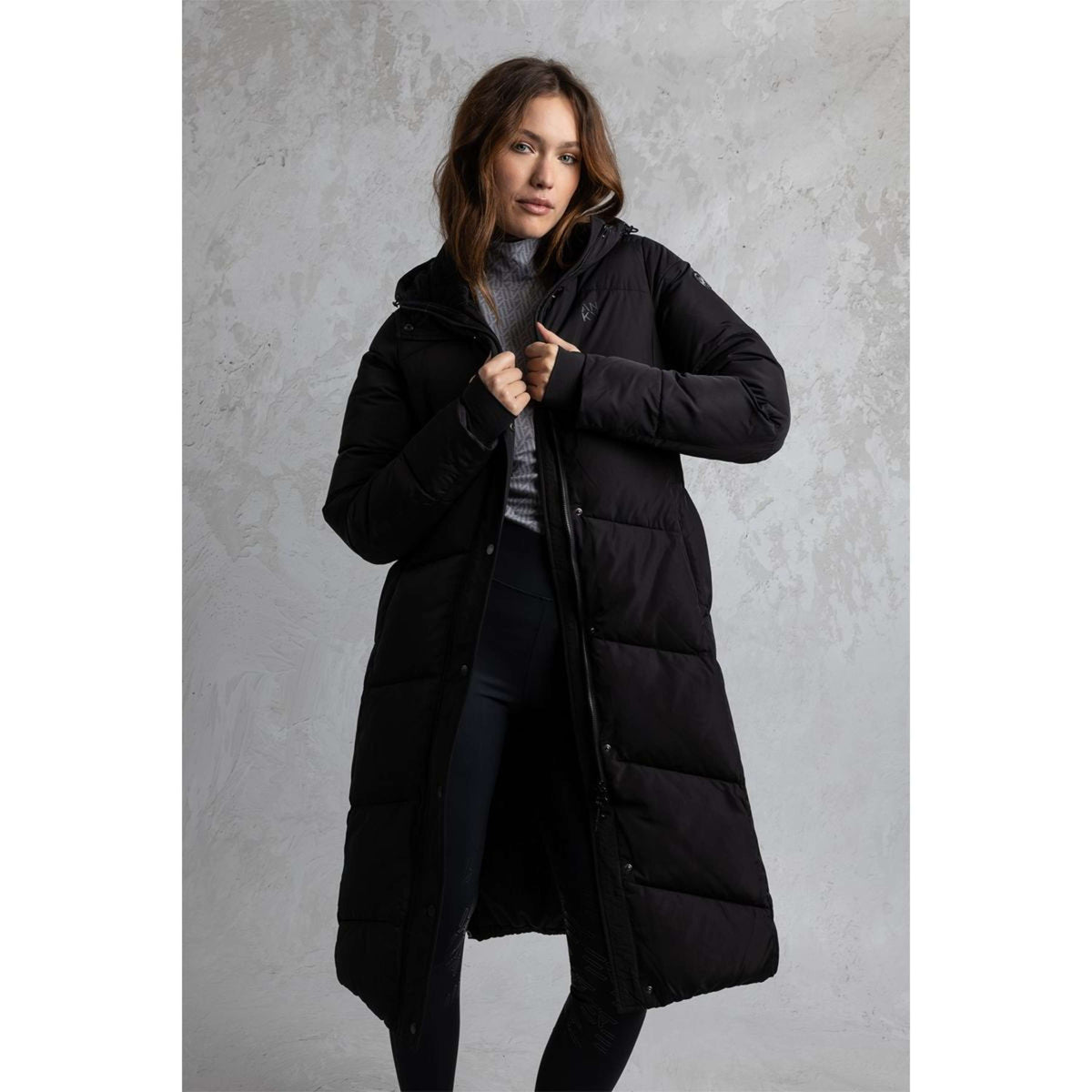 ANKY Langer Steppmantel ATC262005 Schwarz