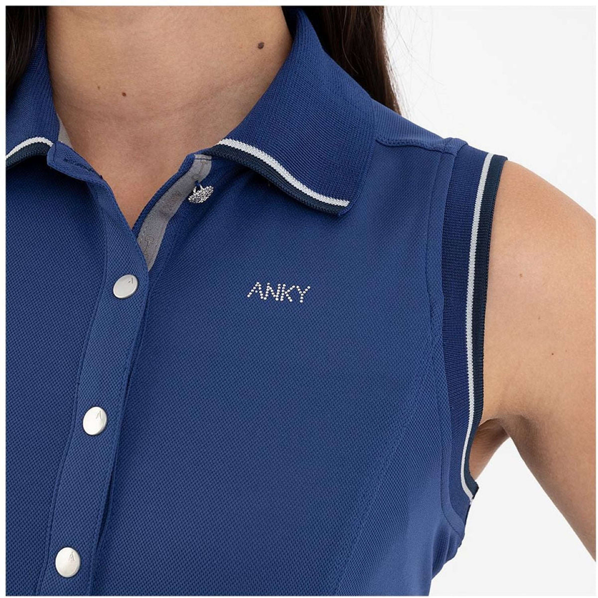 ANKY Polo ATC251202 Ärmellos Twilight Blau