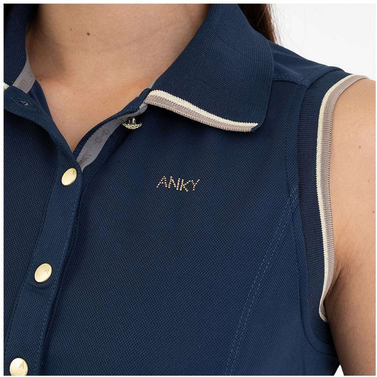 ANKY Polo ATC251202 Ärmellos Mood Indigoblau