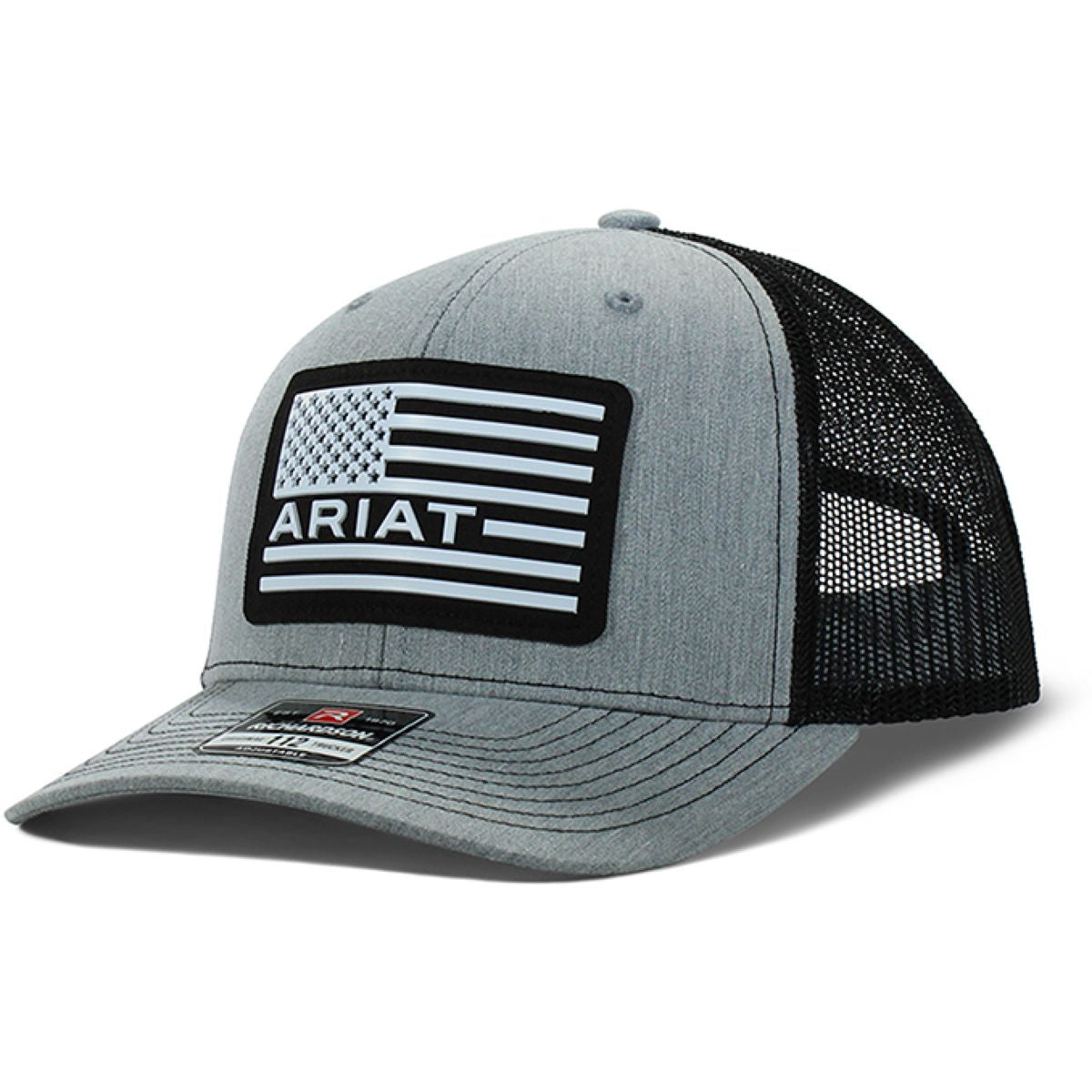 Ariat Cap USA Flag Logo Grau/Schwarz