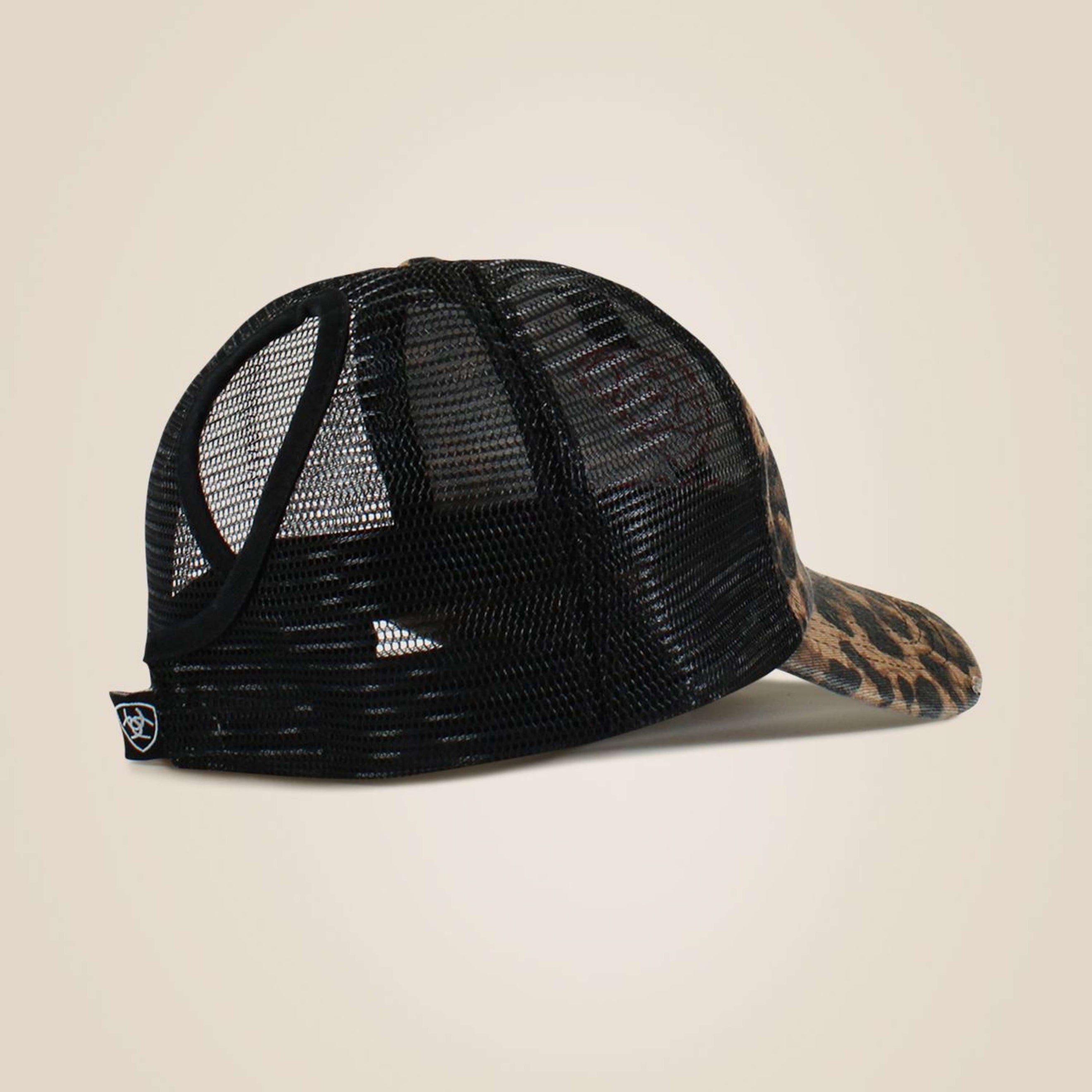 Ariat Cap Embellished Logo Cheetah Print Damen Schwarz