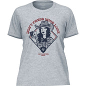 Ariat T-Shirt Don't Press Your Luck Damen Ice Blue