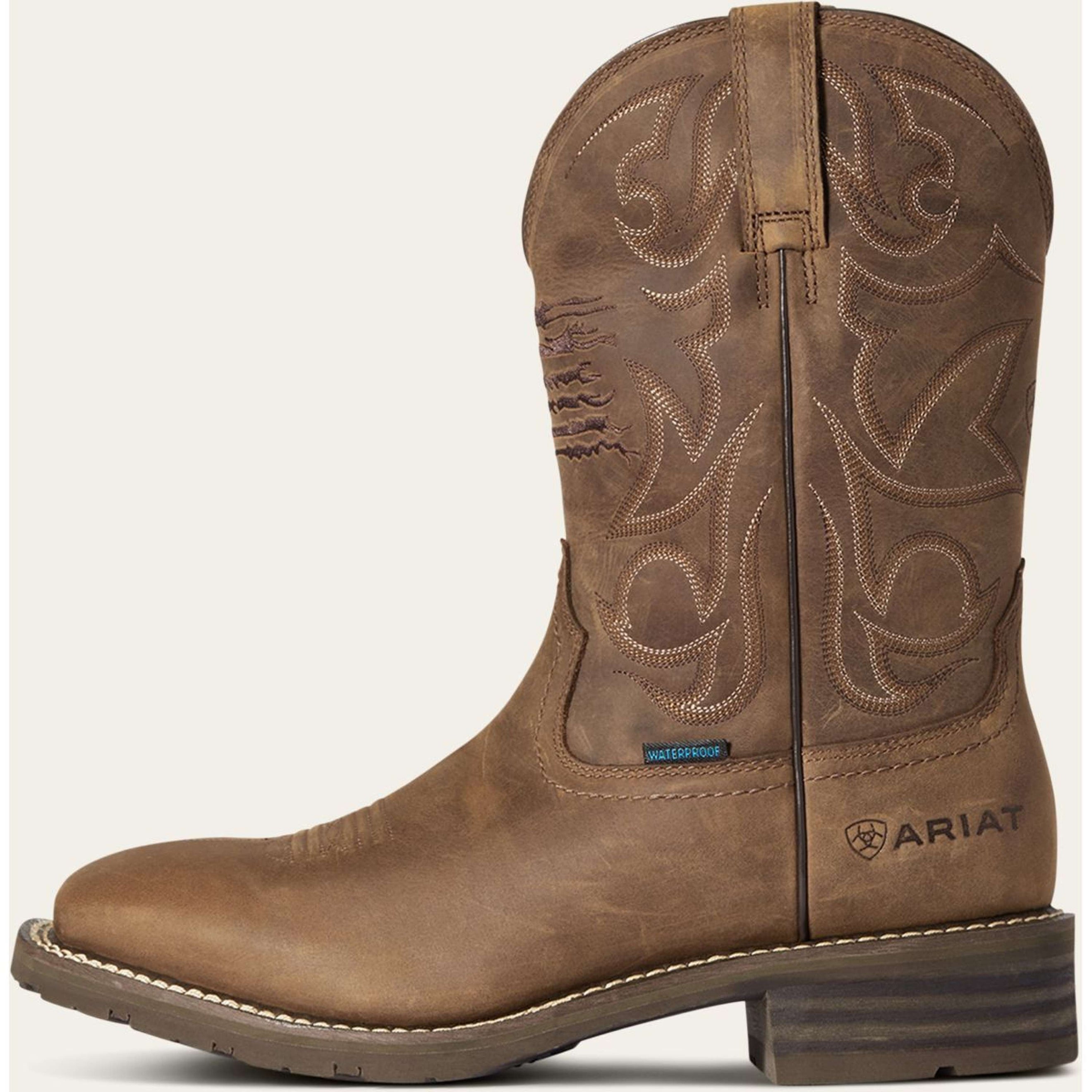 Ariat Western Boots Hybrid Patriot H2O Herren Distressed Brown Ariat Western Boots Hybrid Patriot H2O Herren Distressed Brown