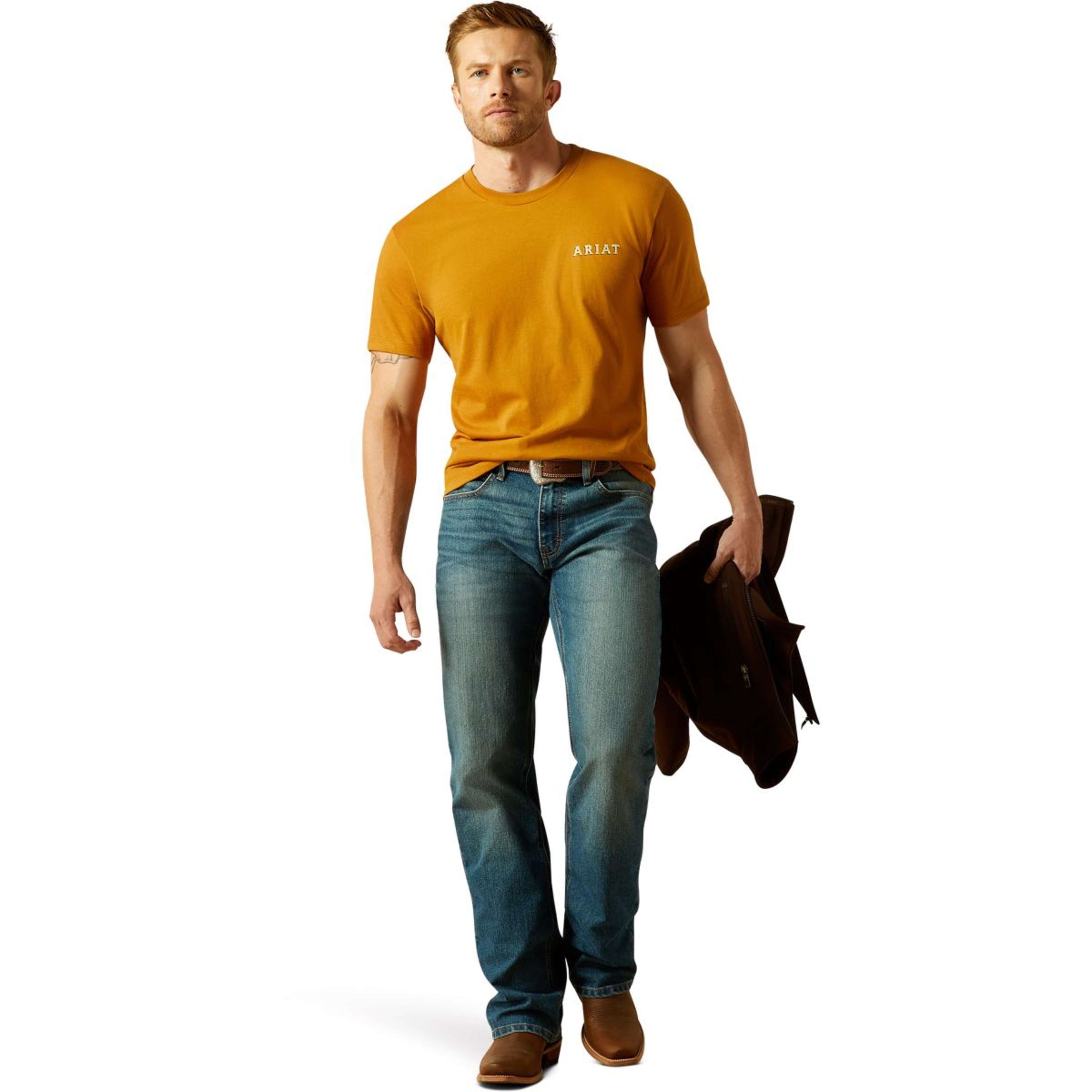Ariat T-Shirt Scorpion Seal Herren Orange Ariat T-Shirt Scorpion Seal Herren Orange