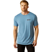 Ariat T-Shirt Blazing Saddle Herren Blau