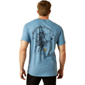 Ariat T-Shirt Blazing Saddle Herren Blau