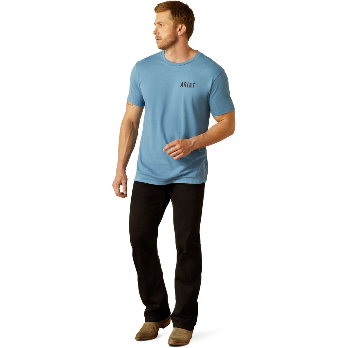 Ariat T-Shirt Blazing Saddle Herren Blau