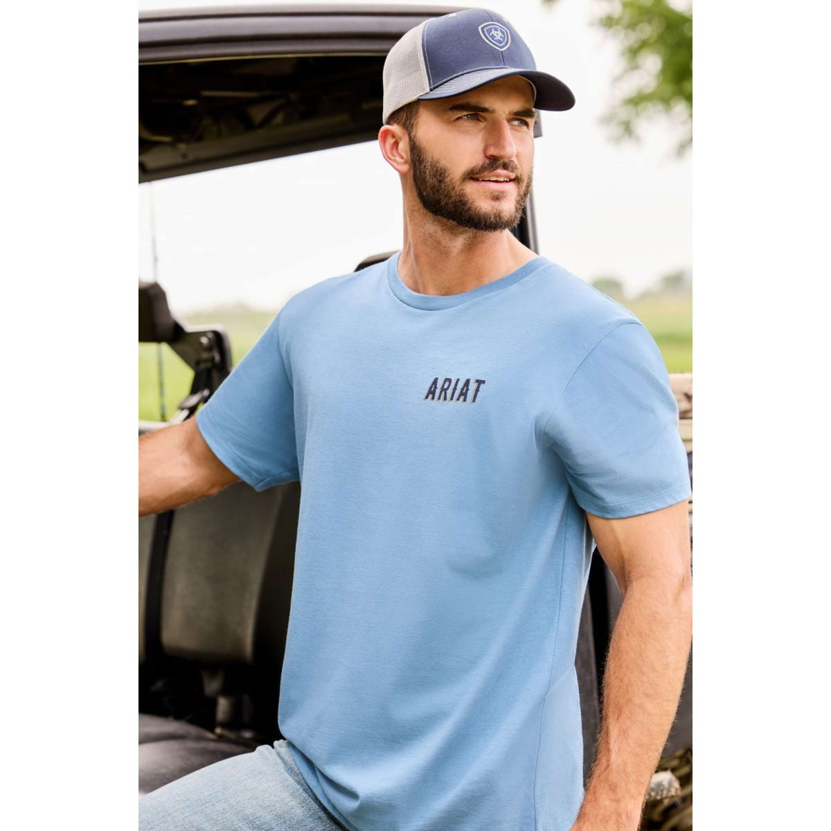 Ariat T-Shirt Blazing Saddle Herren Blau