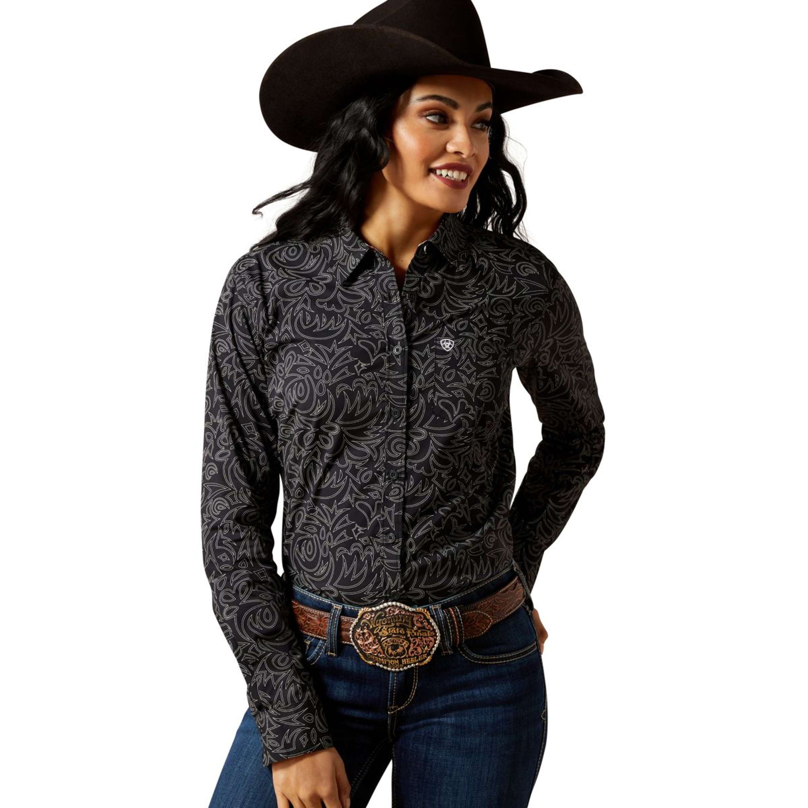 Ariat Bluse Kirby Damen Schwarz Ariat Bluse Kirby Damen Schwarz