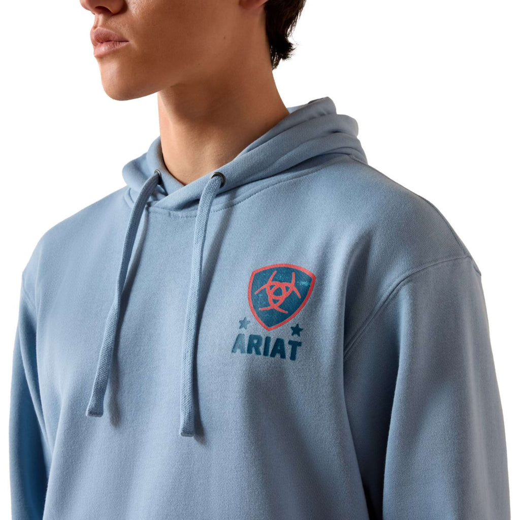 Ariat Pullover Freedom Eagle Herren Light Denim