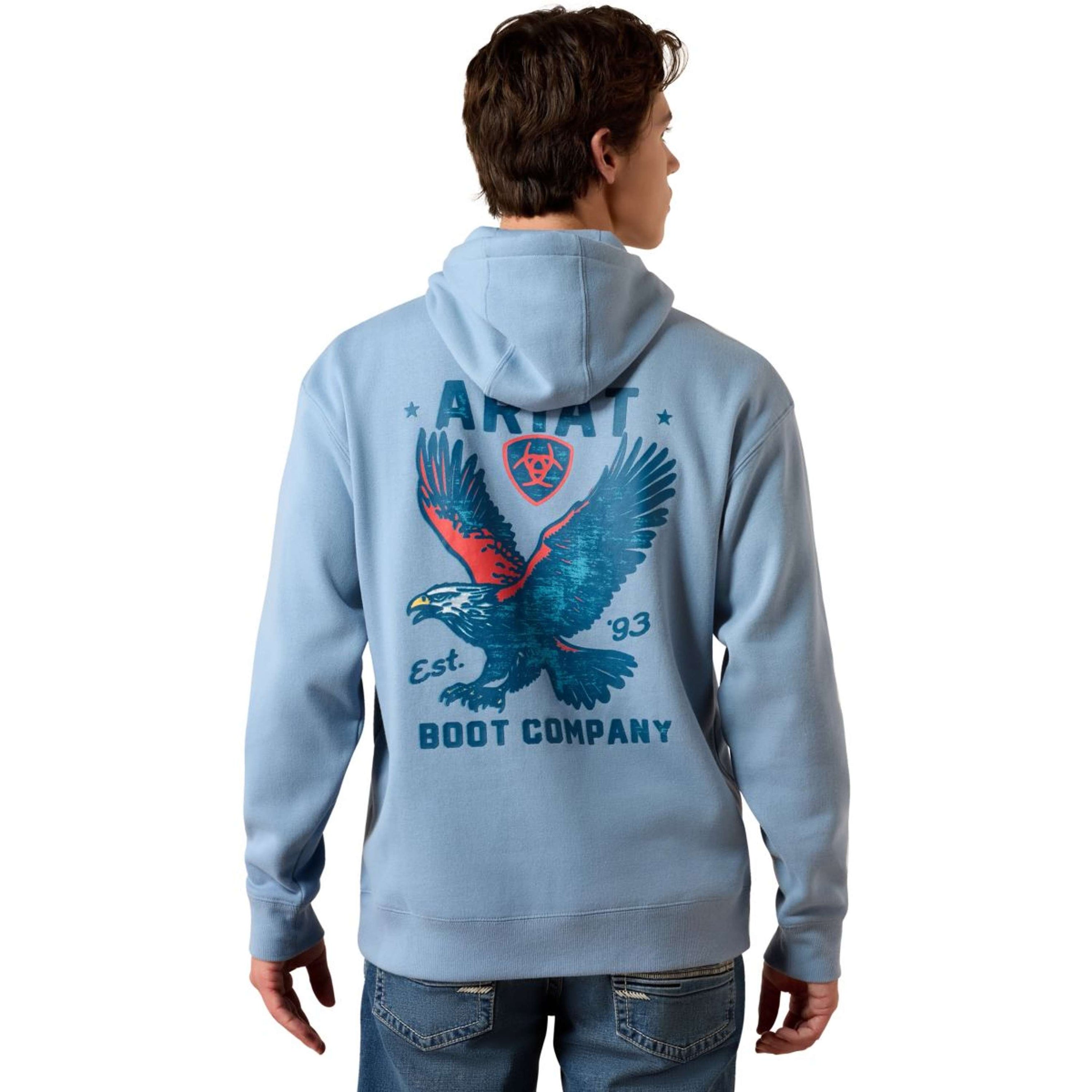 Ariat Pullover Freedom Eagle Herren Light Denim Ariat Pullover Freedom Eagle Herren Light Denim