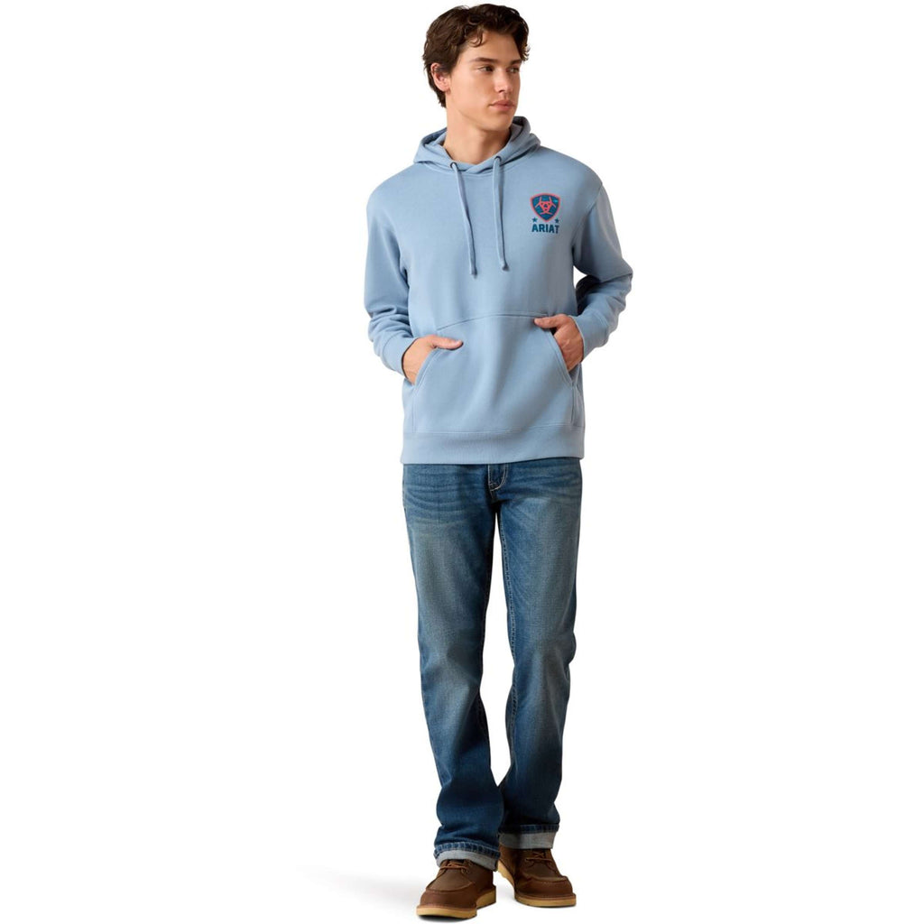 Ariat Pullover Freedom Eagle Herren Light Denim