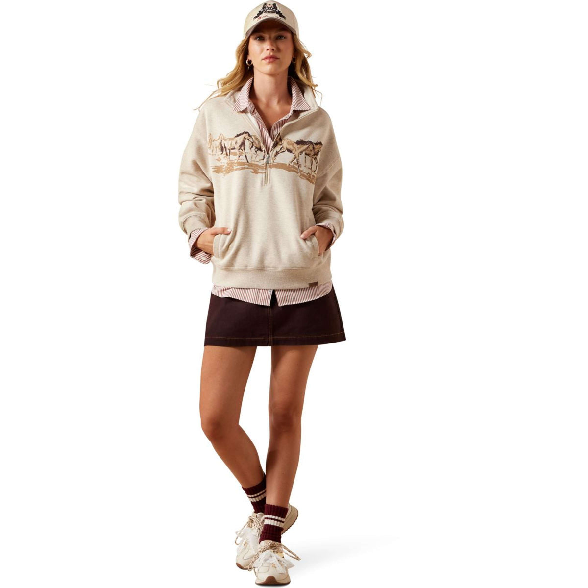 Ariat Pullover Running Wild Damen Hellbeige
