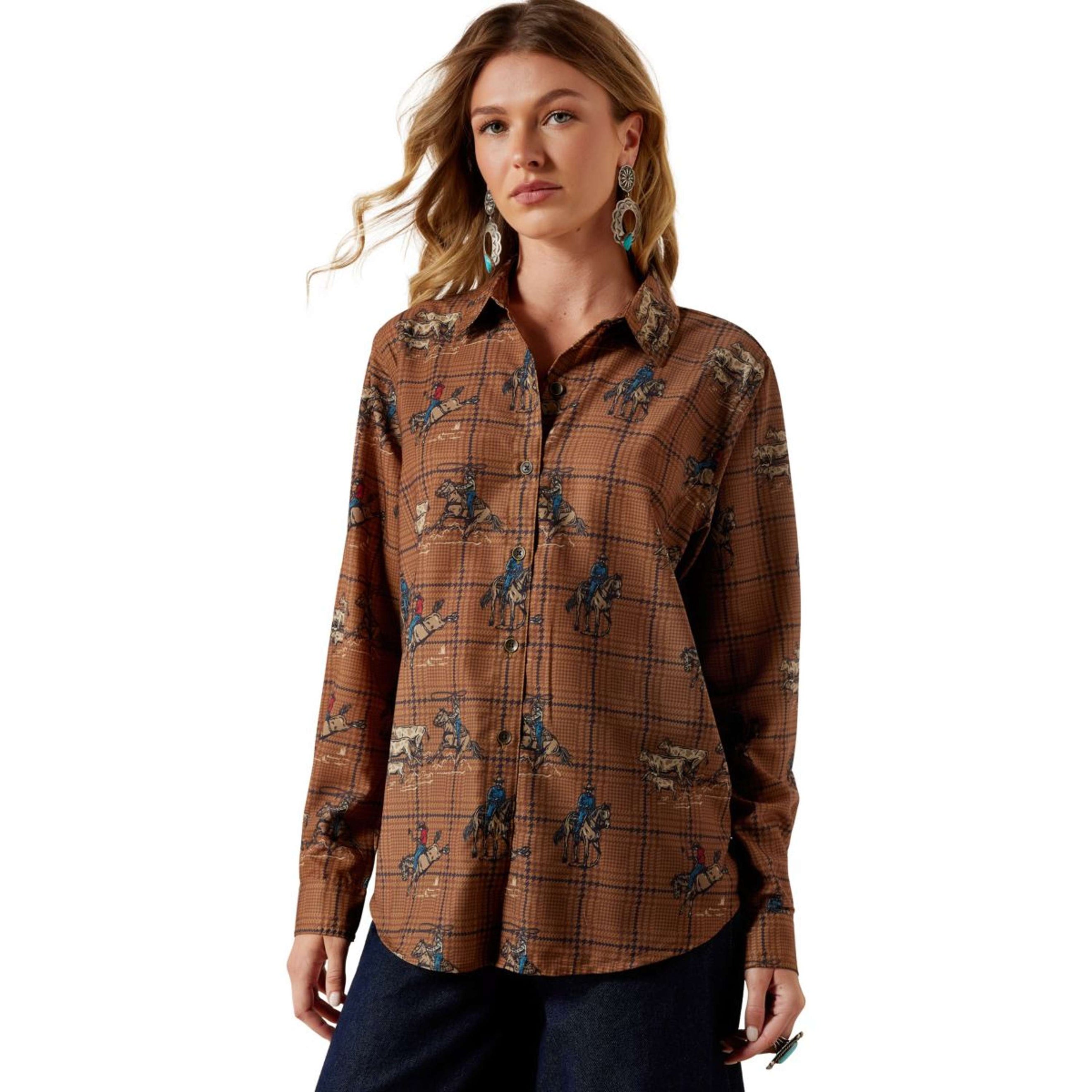 Ariat Bluse Homestyle Damen Braun