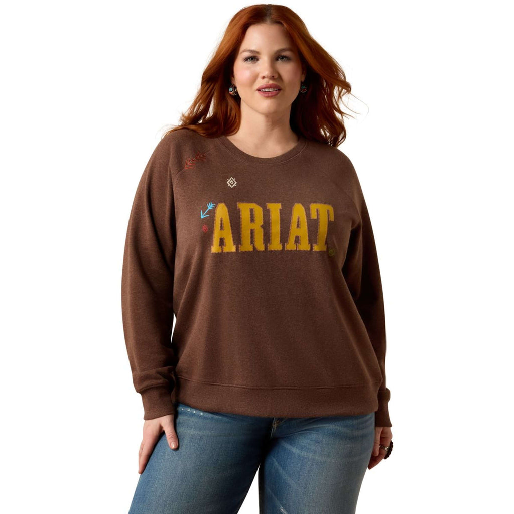 Ariat Pullover Essential Crew Damen Chicory Coffee