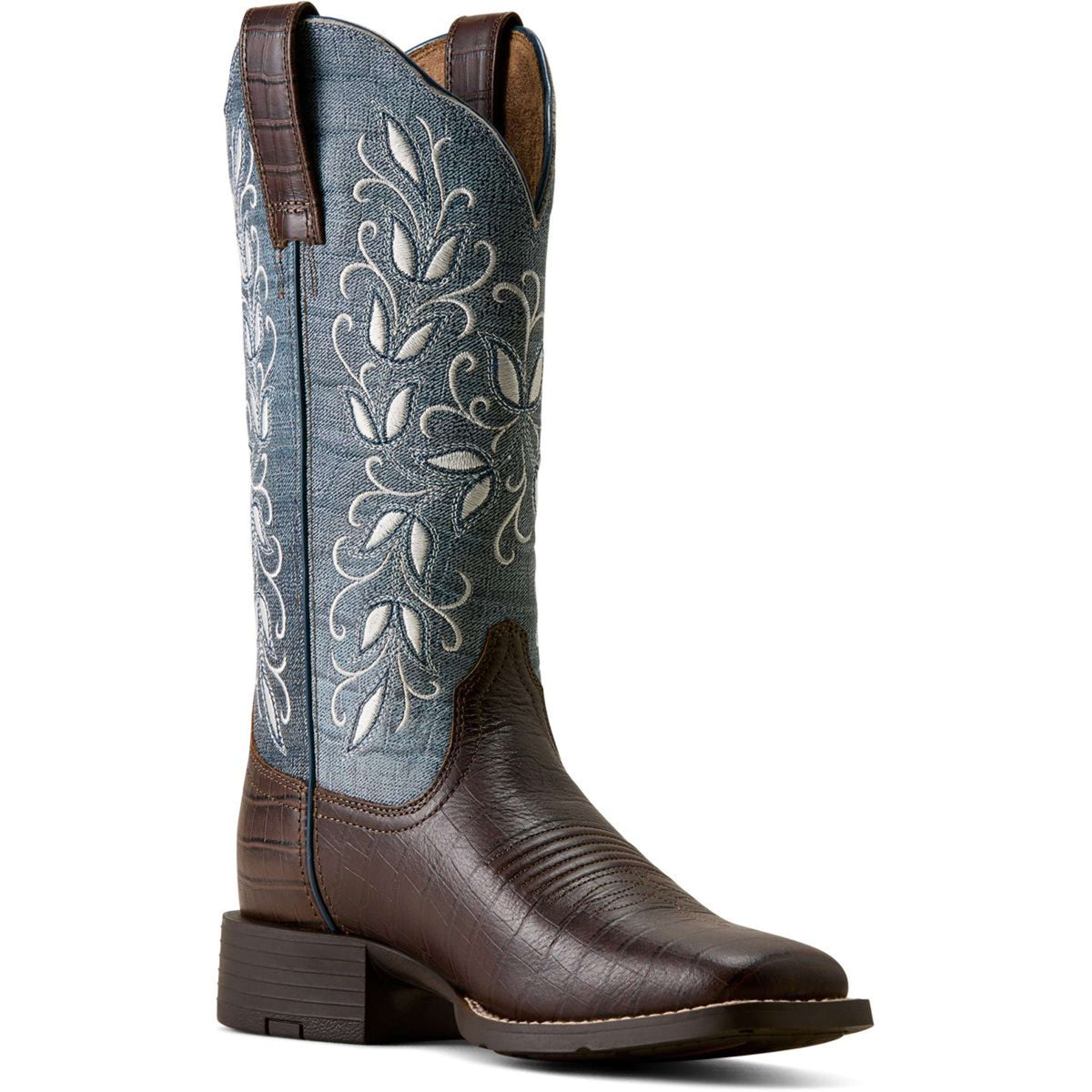 Ariat Westernstiefel Round Up Holly Damen Chocolate Croc
