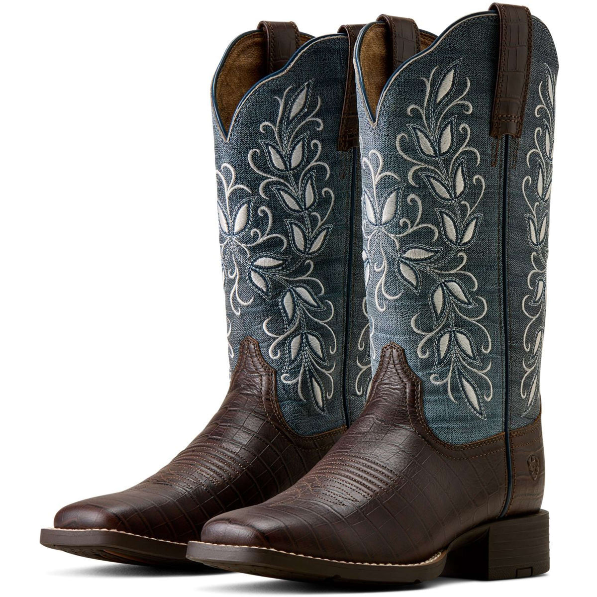 Ariat Westernstiefel Round Up Holly Damen Chocolate Croc