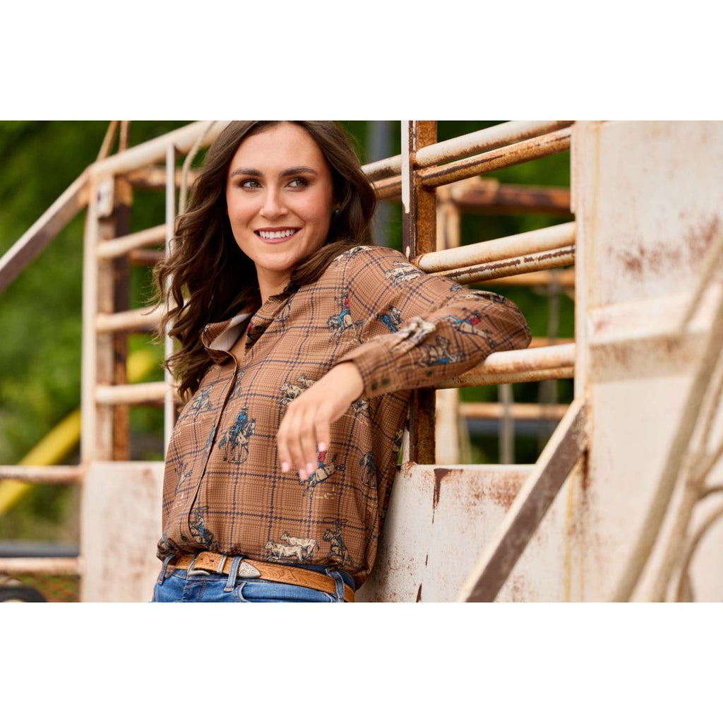 Ariat Bluse Homestyle Damen Braun
