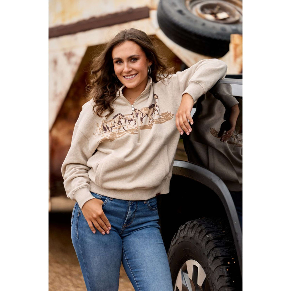 Ariat Pullover Running Wild Damen Hellbeige