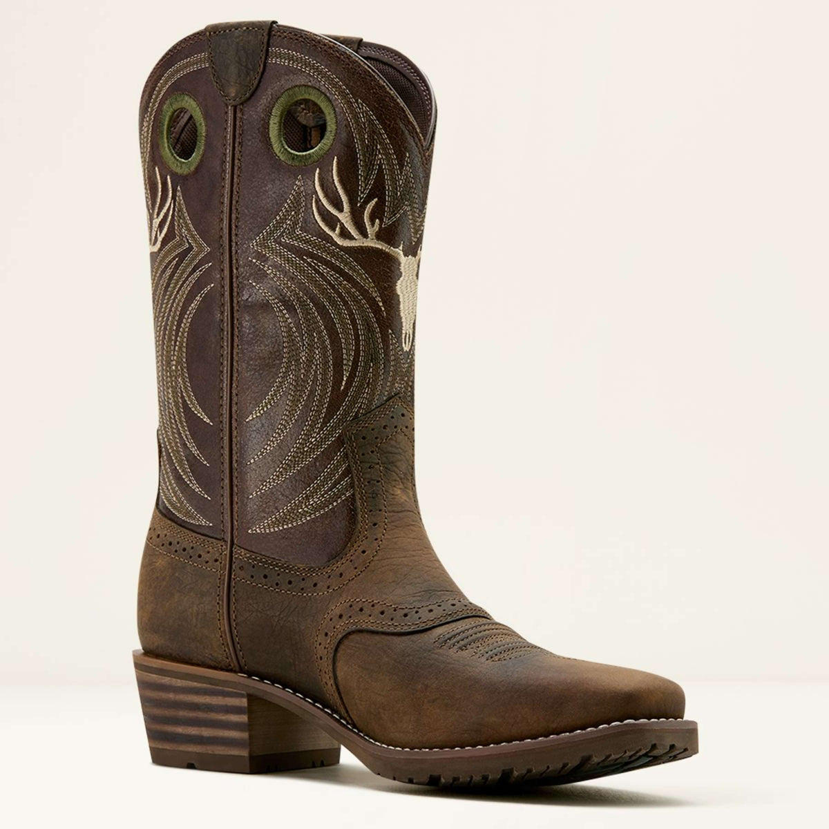 Ariat Westernstiefel Hybrid Roughstock Antler Herren Wild Taupe/Espresso