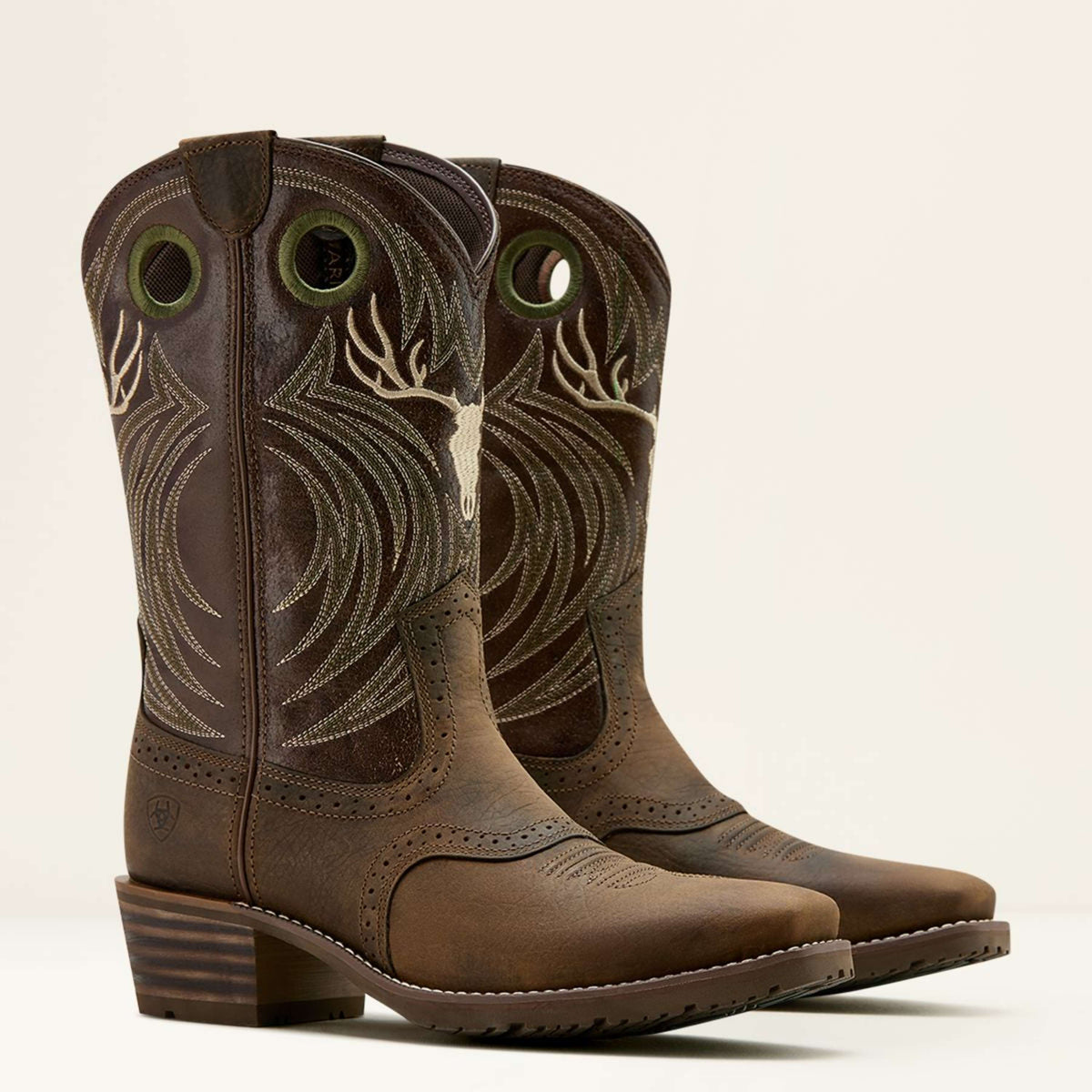 Ariat Westernstiefel Hybrid Roughstock Antler Herren Wild Taupe/Espresso
