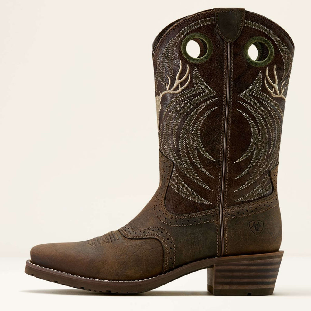 Ariat Westernstiefel Hybrid Roughstock Antler Herren Wild Taupe/Espresso