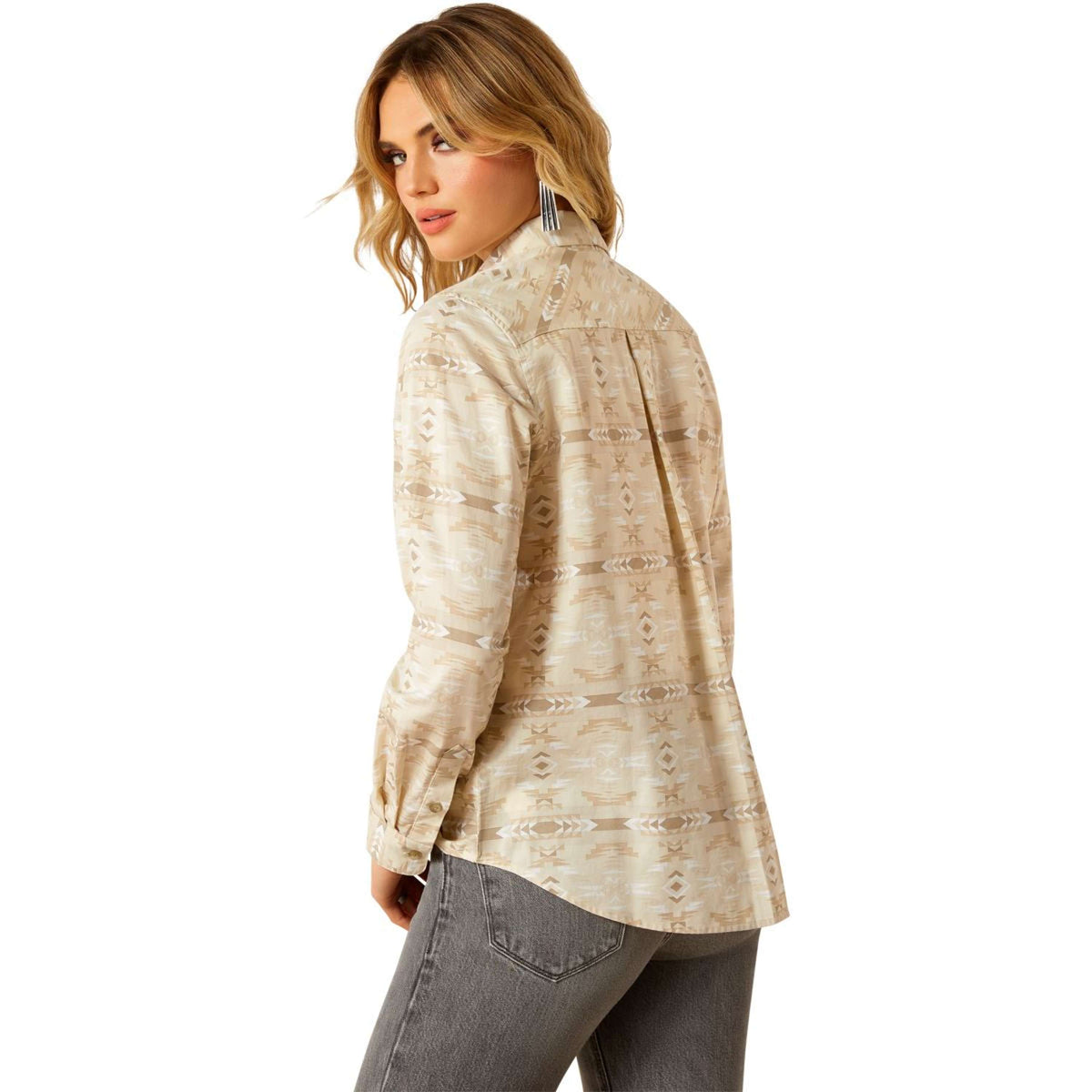 Ariat Westernbluse Billie Jean Damen Sandstone Southwest Print