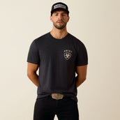 Ariat T-Shirt American Bison Tee Herren Charcoal Heather