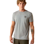 Ariat T-Shirt Banner Badge Herren Grau