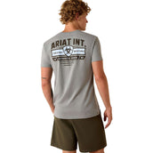 Ariat T-Shirt Banner Badge Herren Grau