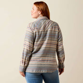 Ariat Bluse Arizona Western Damen Ombre Blue Southwest