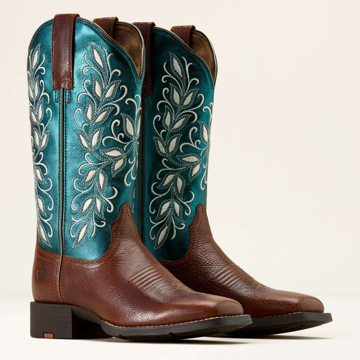 Ariat Westernstiefel Round Up Holly Damen Beasty Brown/Metallic Sea
