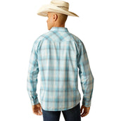 Ariat Bluse Henryk Herren Blau Kariert