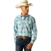 Ariat Bluse Henryk Herren Blau Kariert