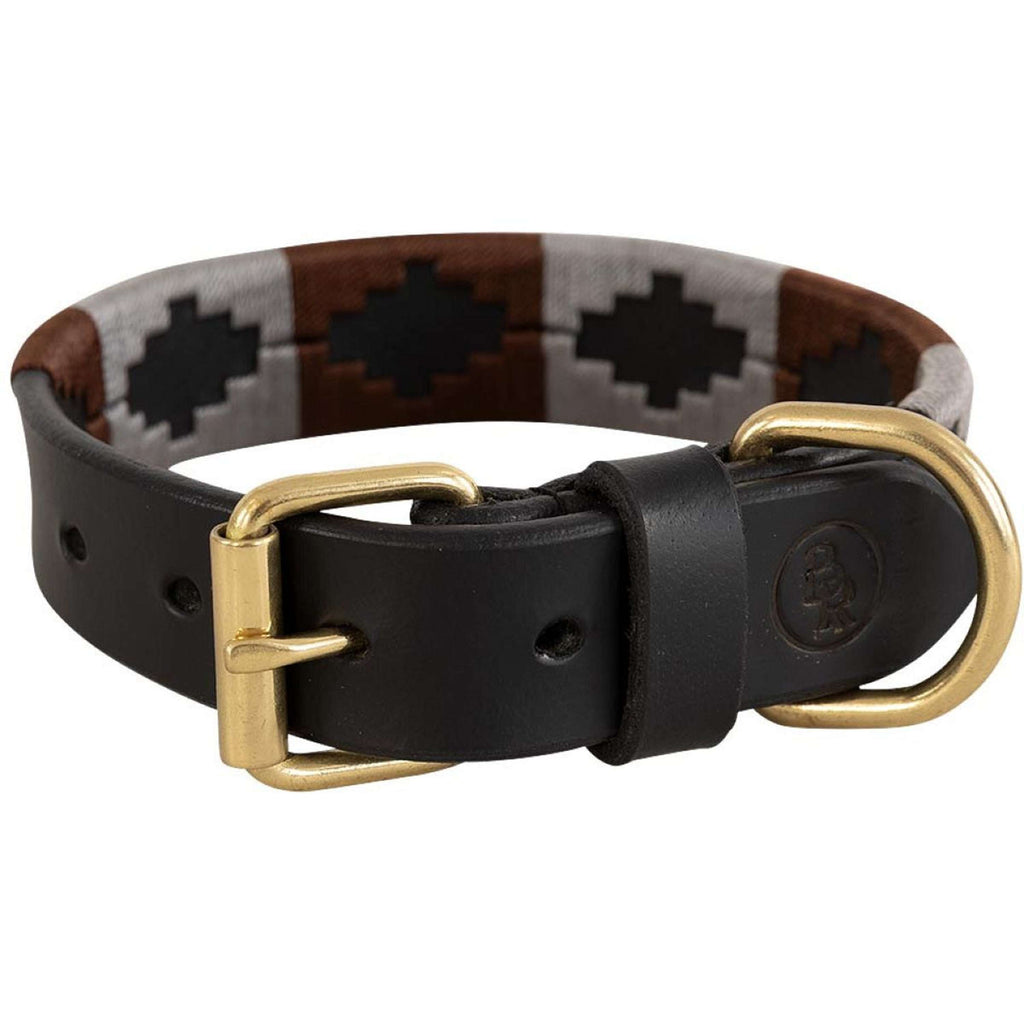BR Hundehalsband Braun/Grau
