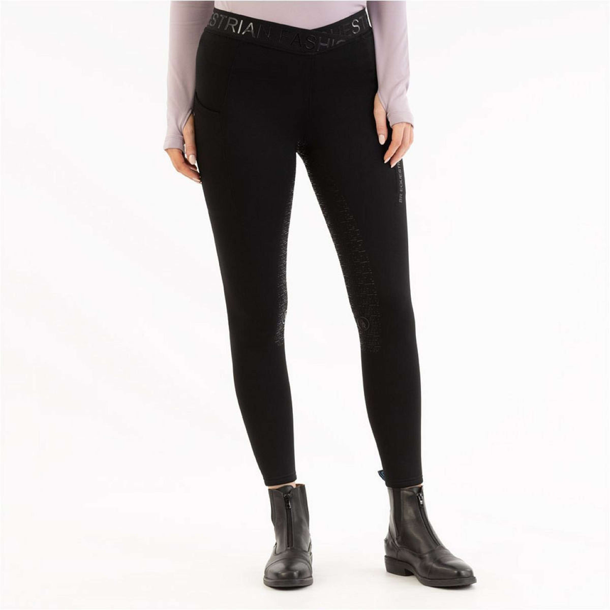 BR Reitleggings AW25 Jesslynn Damen Silikon Vollbesatz Meteorite