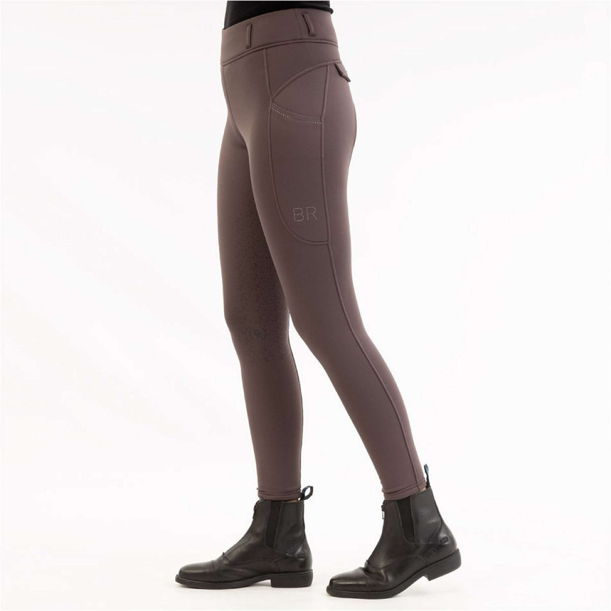 BR Reitleggings AW25 Jolie Damen Silikon Vollbesatz Raisin