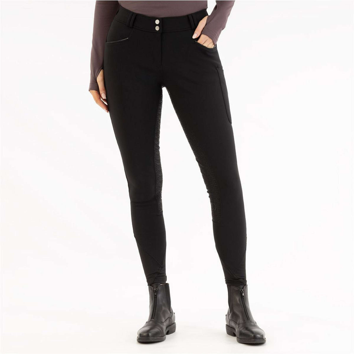 BR Reithose AW25 Softshell Jude Damen Silikon Vollbesatz Meteorite