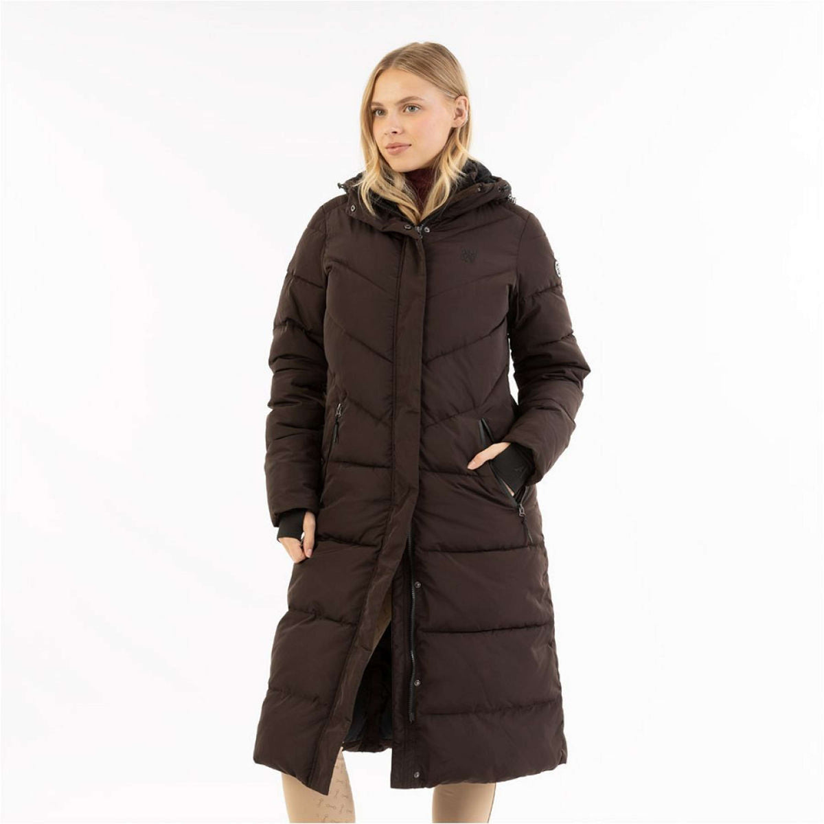 ANKY Lange Jacke AW25 Puffer Chocolate Torte