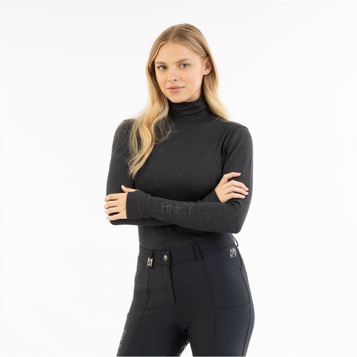 ANKY Shirt AW25 Mockneck Schwarz